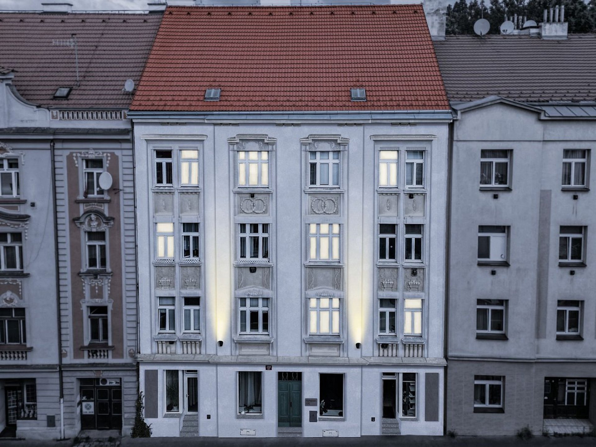 Noční osvětlení domu